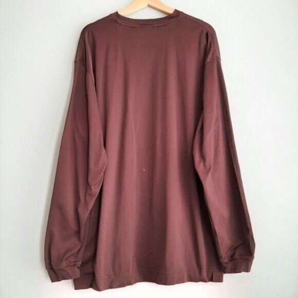 CUTTER & BUCK \ Crewneck Tee Long Sleeve burgundy Men's Sz XL - Picture 6 of 10